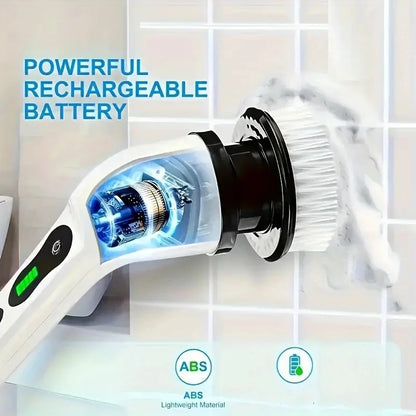 1 Set, Electric Cleaning Brush, Wireless Electric Rotating Scrubber