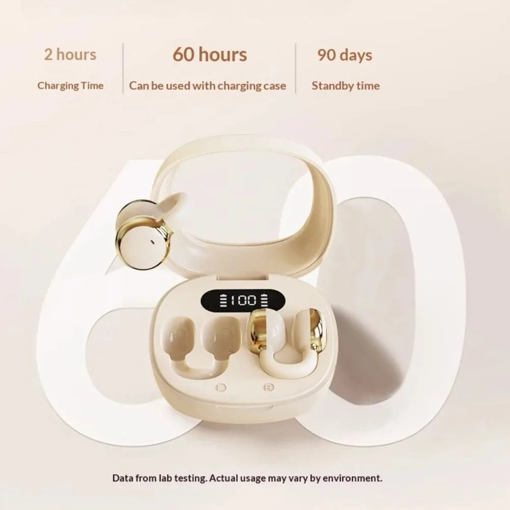 Open Clip Wireless Earbuds Anti Sound Leak Construction Immersive