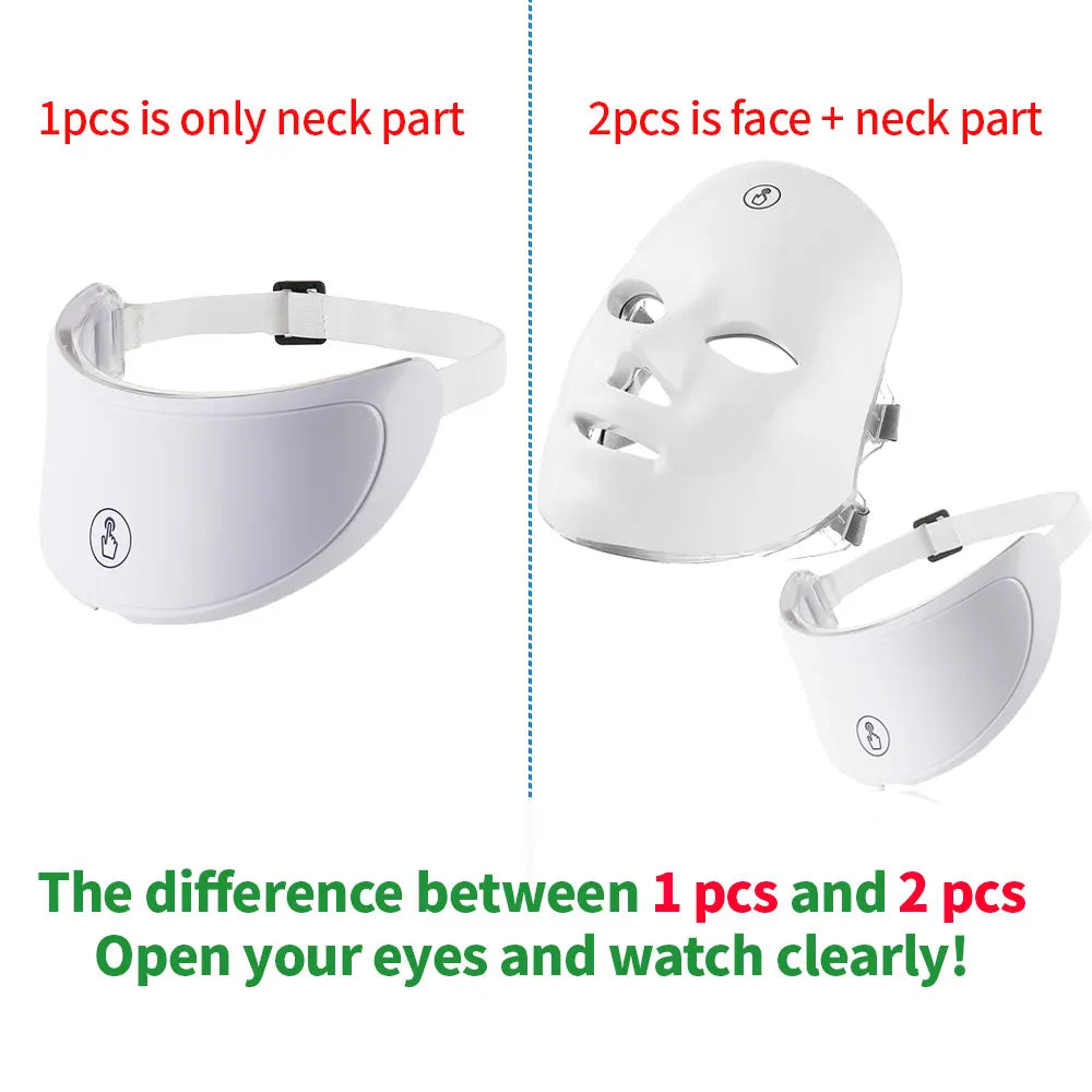 Face and Neck Beauty Machine LED Facial Mask Photon Neck