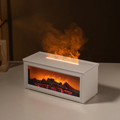 7 colors of essential oil fireplace diffuser mini flame aromatherapy