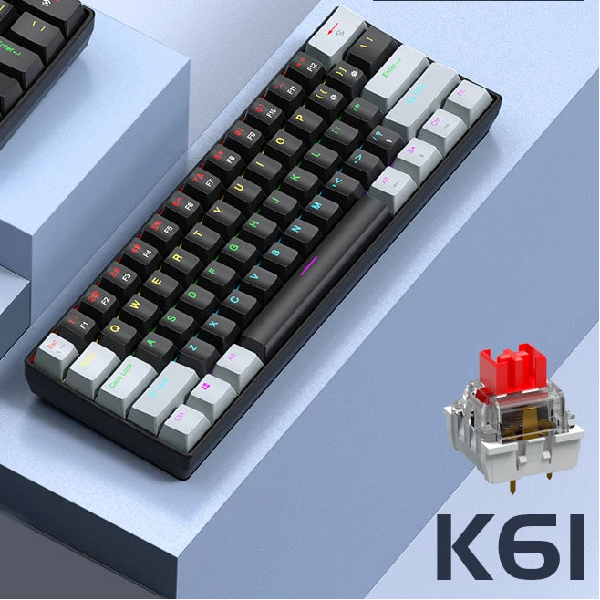 Mini Keyboard APAYADO K61 Mechanical Keyboard Wired,