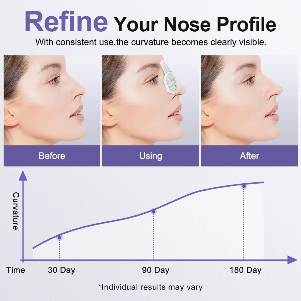 Newly Upgraded EMS Nose Shaper Sculpting Massager Clip Silicone