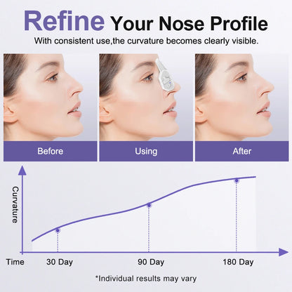 Newly Upgraded EMS Nose Shaper Sculpting Massager Clip Silicone