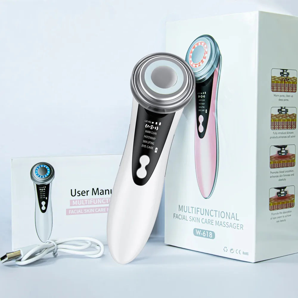 Face Massager Skin 5 In 1 Rejuvenation Massage LED Facial Lifting
