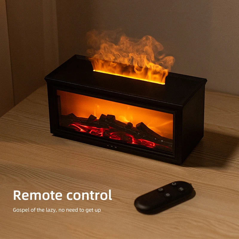 7 colors of essential oil fireplace diffuser mini flame aromatherapy