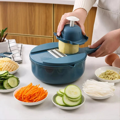 9 in 1 Vegetable Cutter Multi-Functional Potatoes Manually Cut Shred