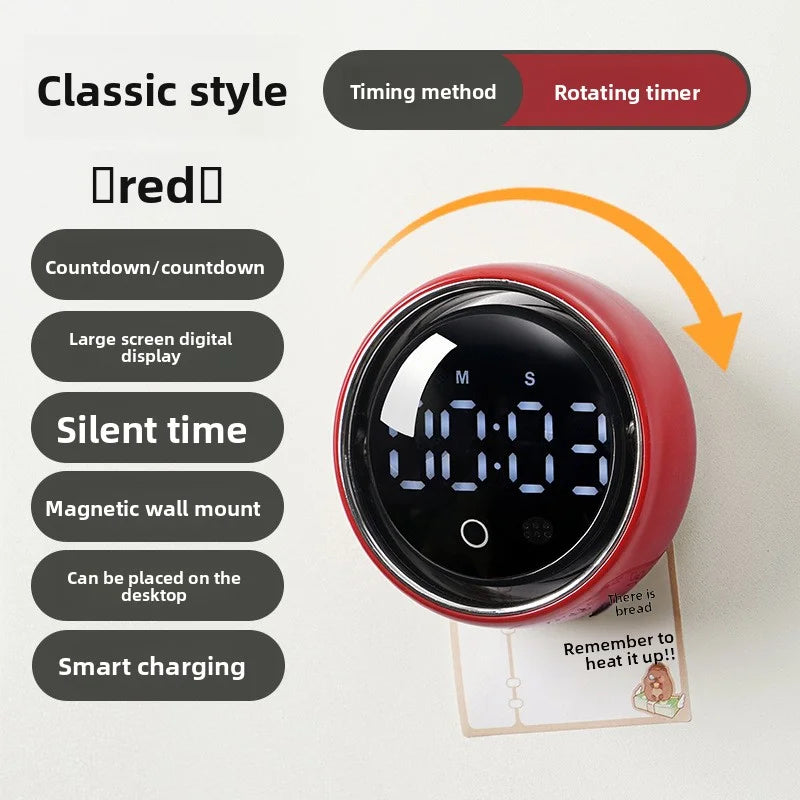 English Version Smart Voice Magnetic Timer Kitchen Alarm Clock