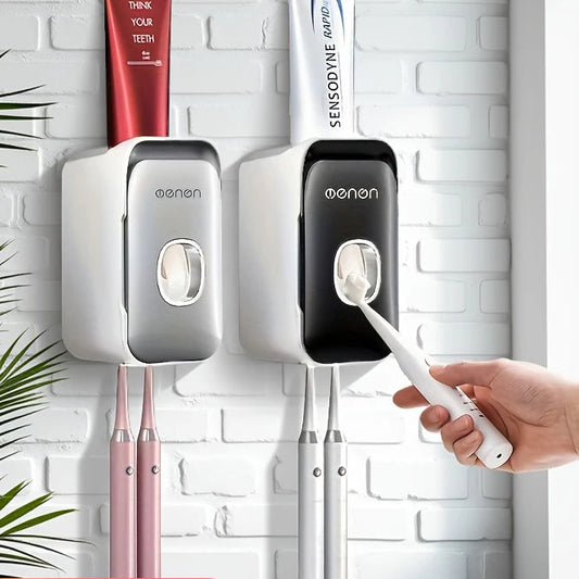 MENGNI Toothpaste Dispenser Wall-Mounted Bathroom Toothpaste