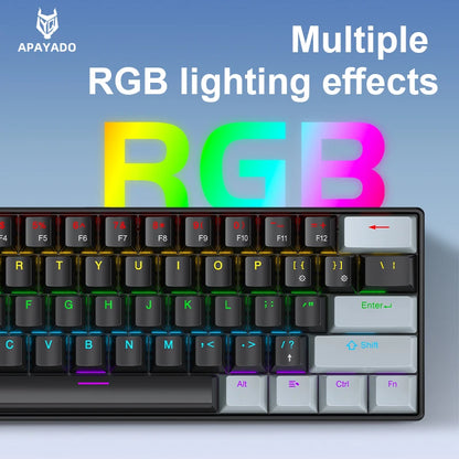 Mini Keyboard APAYADO K61 Mechanical Keyboard Wired,