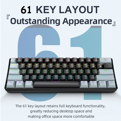 Mini Keyboard APAYADO K61 Mechanical Keyboard Wired,