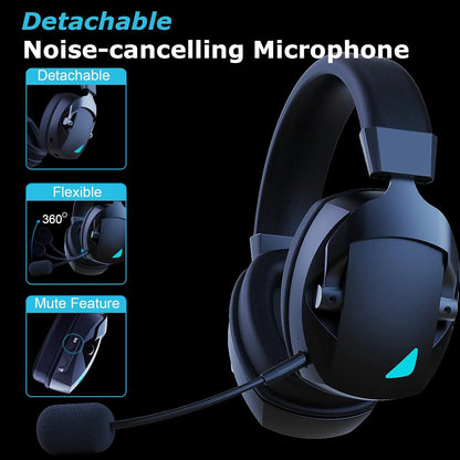 Gaming Headset with Detachable Noise Cancelling Microphone,