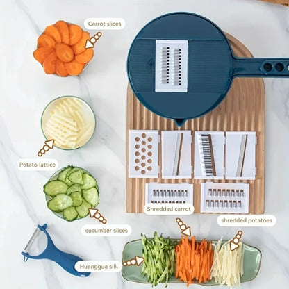 9 in 1 Vegetable Cutter Multi-Functional Potatoes Manually Cut Shred