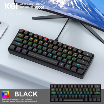 Mini Keyboard APAYADO K61 Mechanical Keyboard Wired,