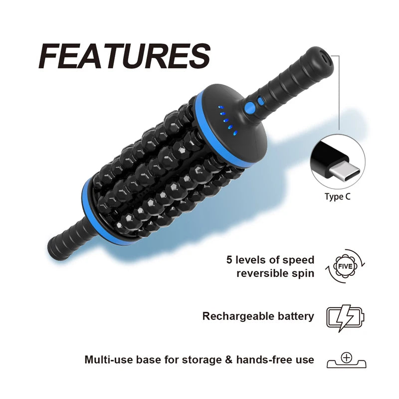 NEW Cordless Roller Body Massage Rechargeable Vibrators 360