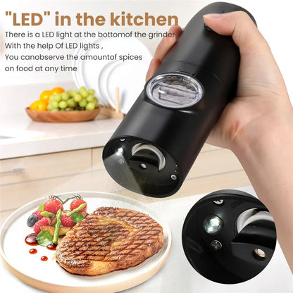 Electric Automatic Salt And Pepper Grinder Set Rechargeable