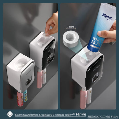 MENGNI Toothpaste Dispenser Wall-Mounted Bathroom Toothpaste