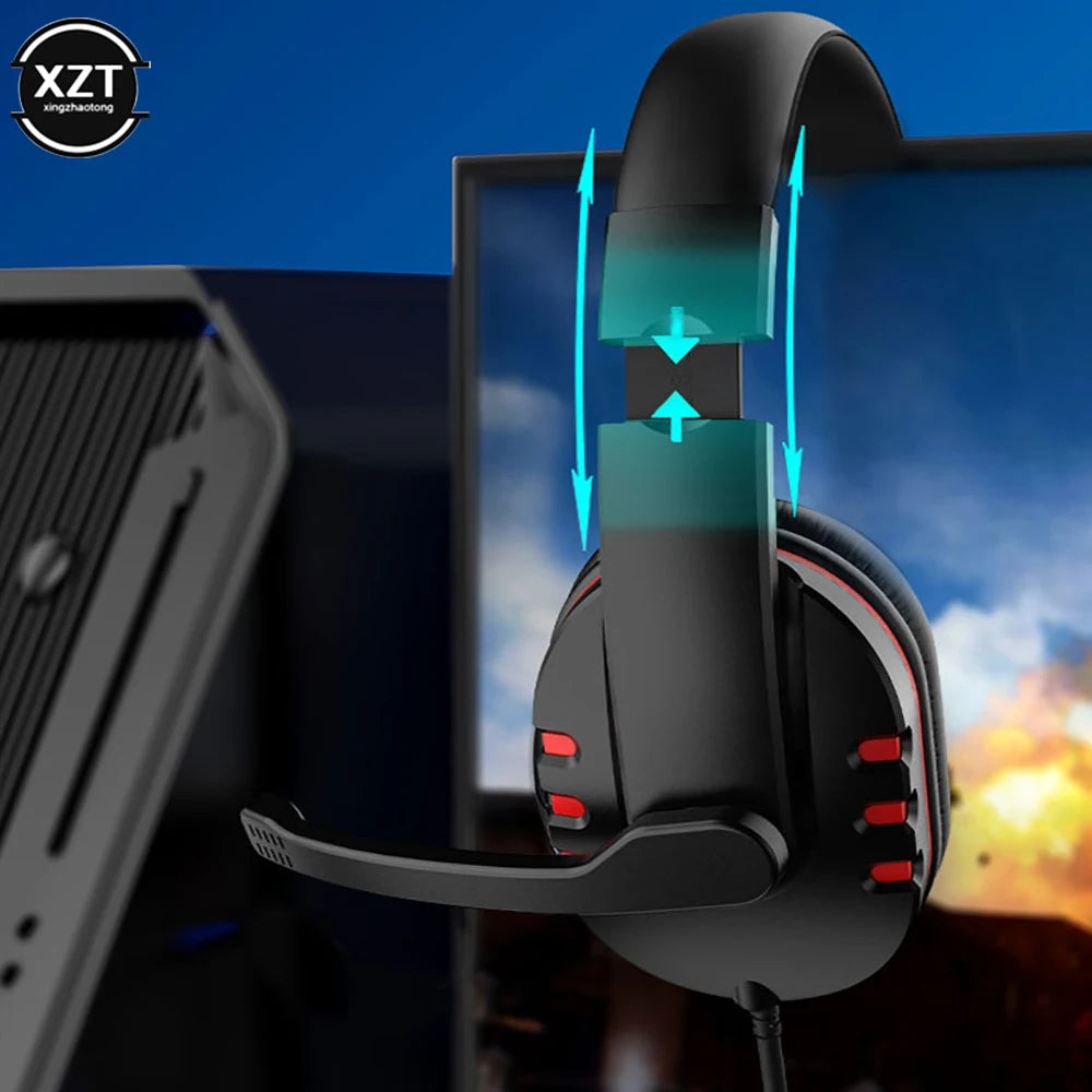 Headphones Gamer Headset with Microphone For PC