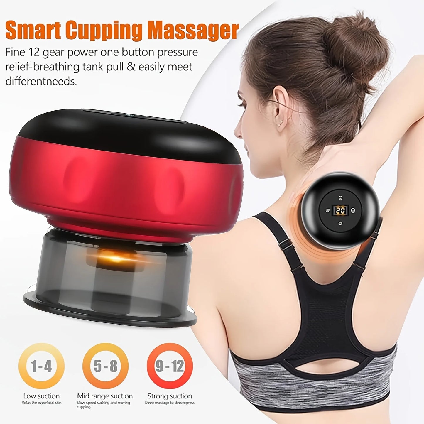 Smart Vacuum Cupper Body Cupping Scraping Massager Electric