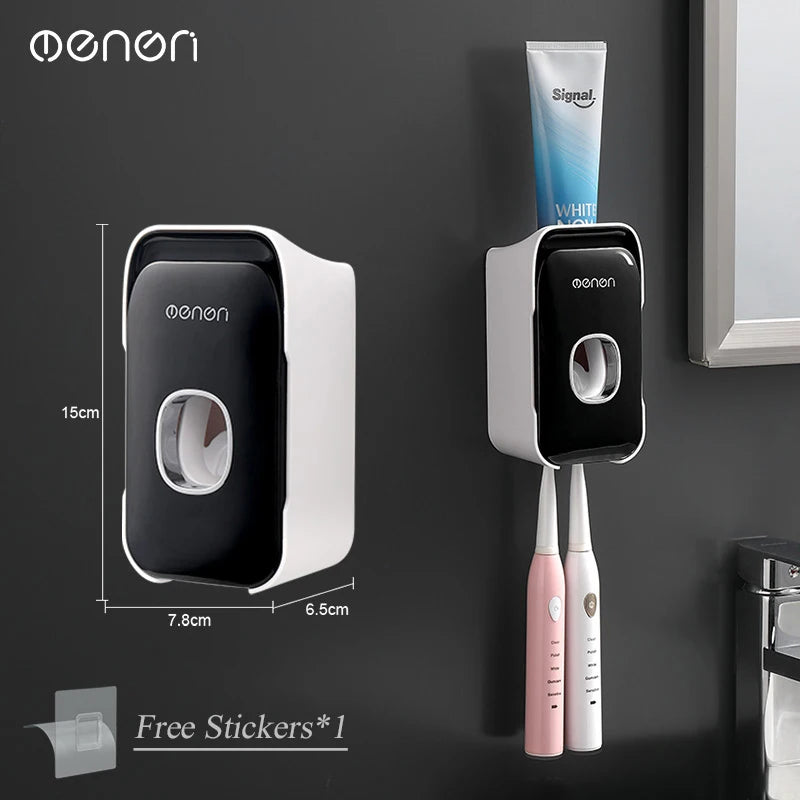 MENGNI Toothpaste Dispenser Wall-Mounted Bathroom Toothpaste