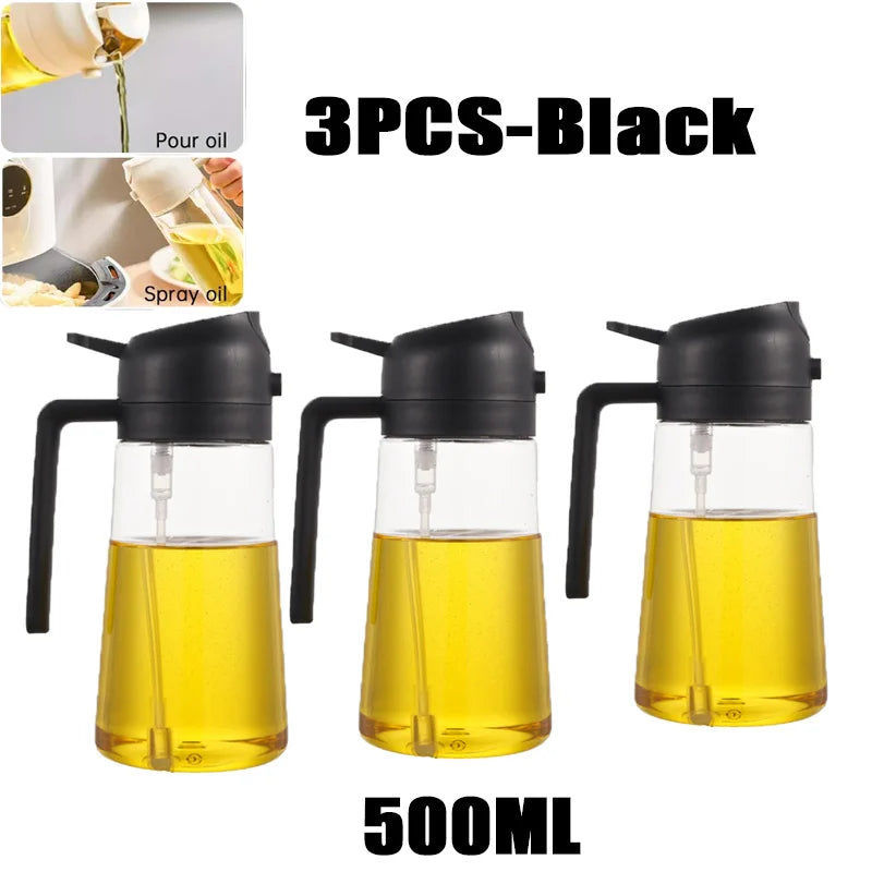 200/300/500ml Oil Spray Bottle BBQ Cooking Olive Oil Sprayer Plastic