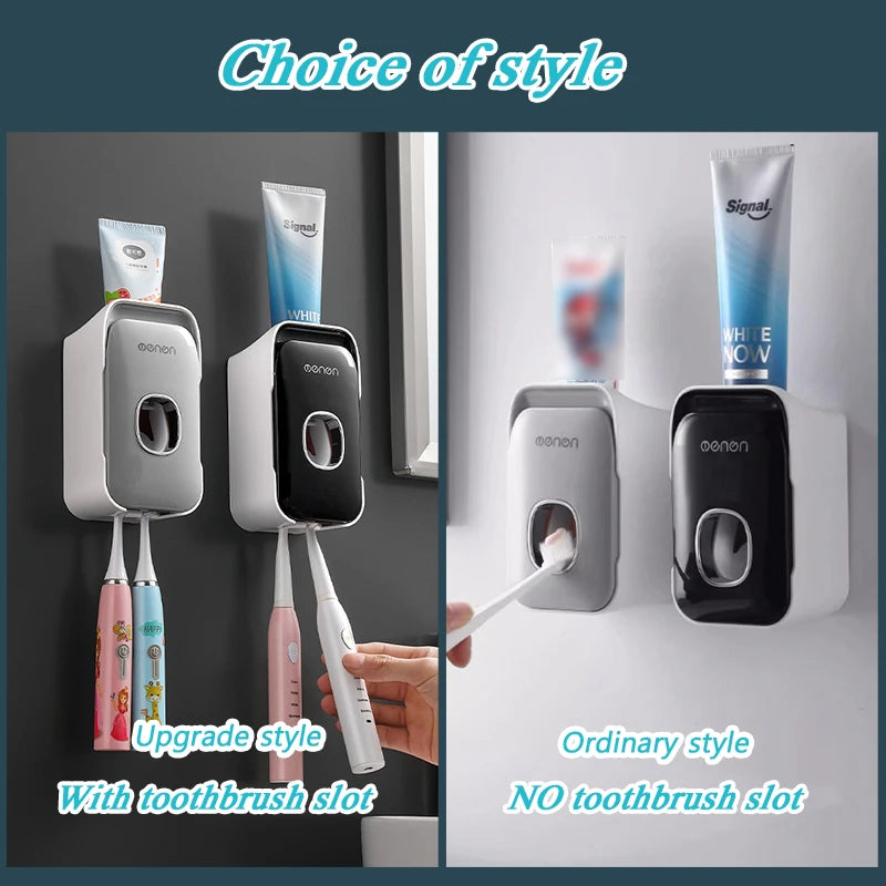 MENGNI Toothpaste Dispenser Wall-Mounted Bathroom Toothpaste