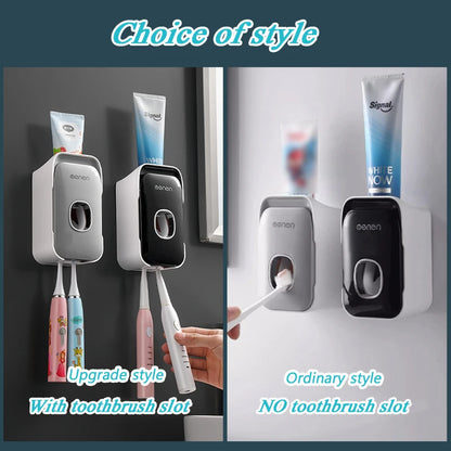 MENGNI Toothpaste Dispenser Wall-Mounted Bathroom Toothpaste