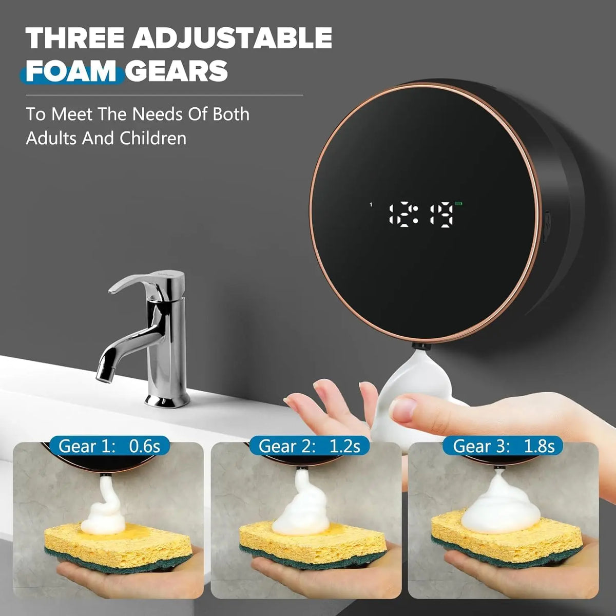 Automatic Foaming Soap Dispenser - Touchless Wall Mount