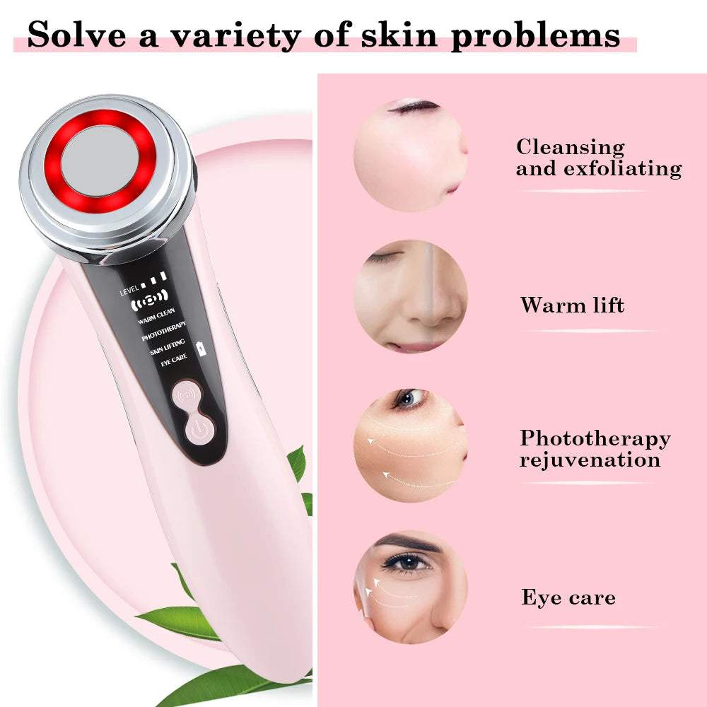 Face Massager Skin 5 In 1 Rejuvenation Massage LED Facial Lifting