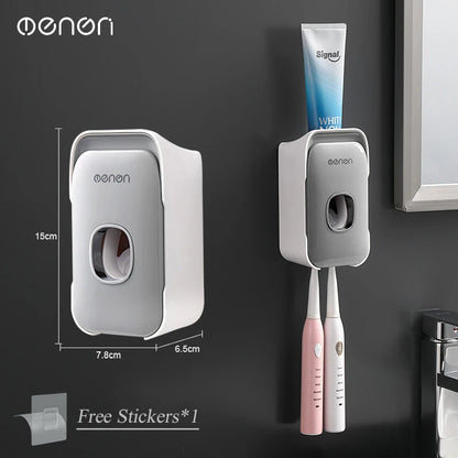 MENGNI Toothpaste Dispenser Wall-Mounted Bathroom Toothpaste