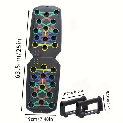 Portable Multifunctional Push-up Board Set With Handles Foldable