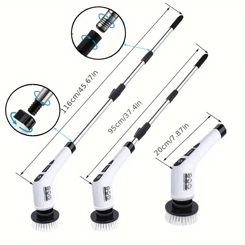 1 Set, Electric Cleaning Brush, Wireless Electric Rotating Scrubber
