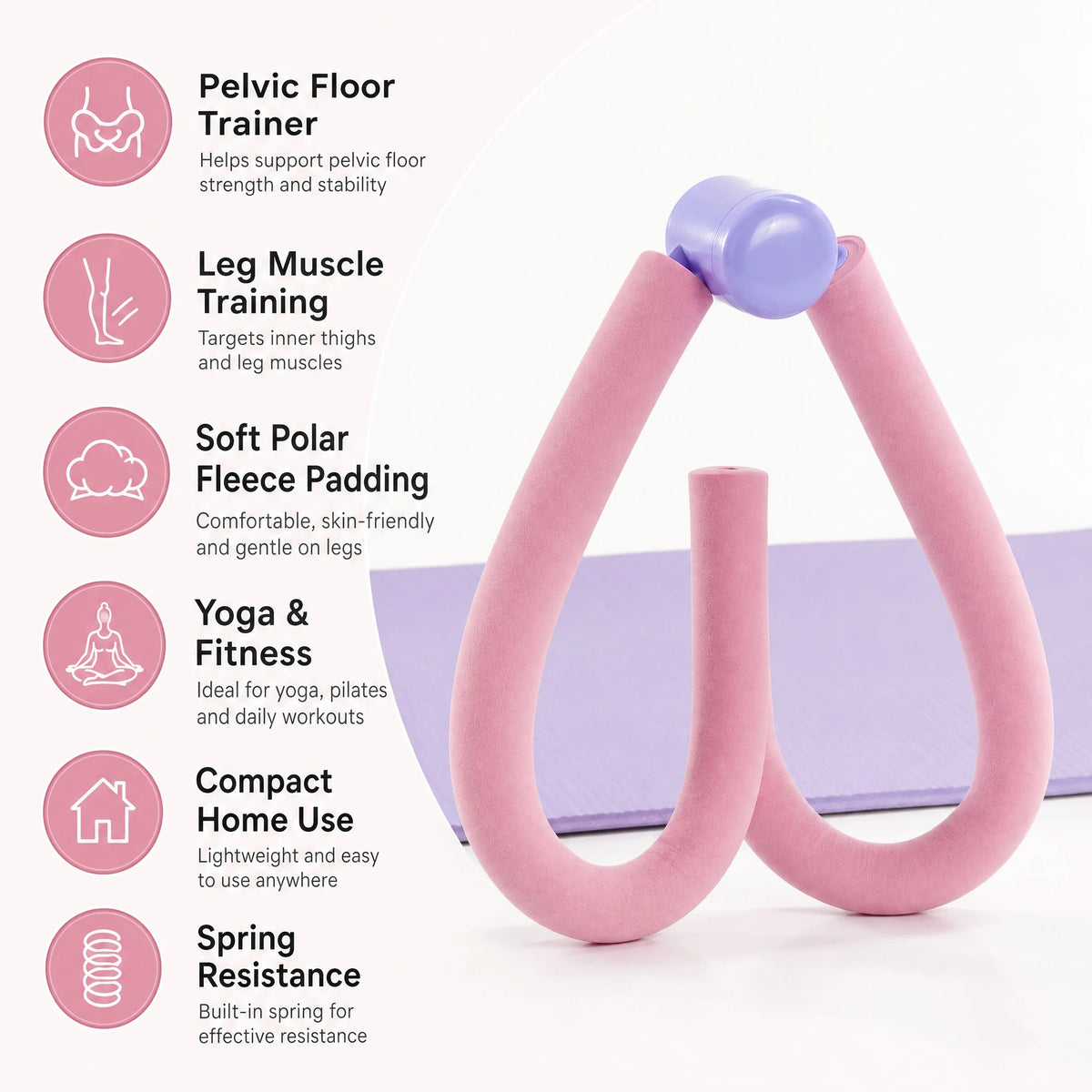 Leg Kegel Trainer – Fleece Material, Home Leg Muscle Training,