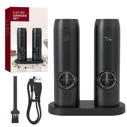 Electric Automatic Salt And Pepper Grinder Set Rechargeable