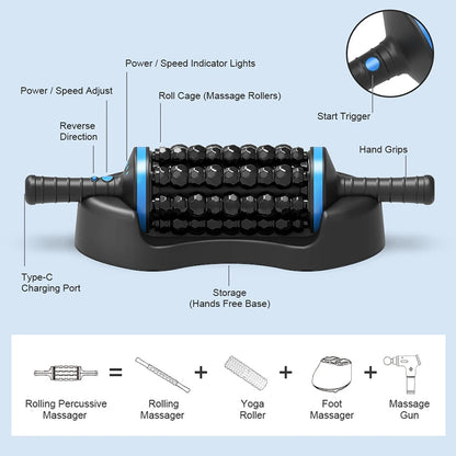 NEW Cordless Roller Body Massage Rechargeable Vibrators 360