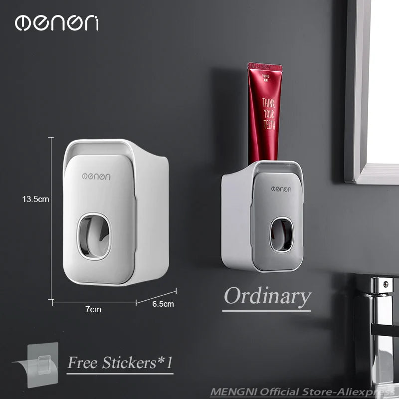 MENGNI Toothpaste Dispenser Wall-Mounted Bathroom Toothpaste