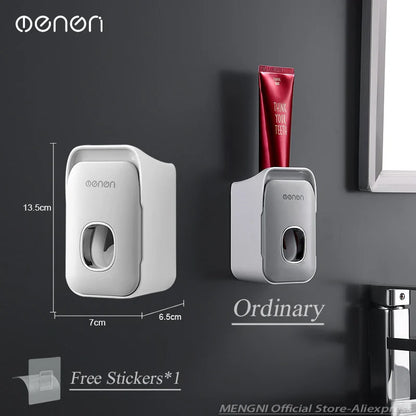 MENGNI Toothpaste Dispenser Wall-Mounted Bathroom Toothpaste