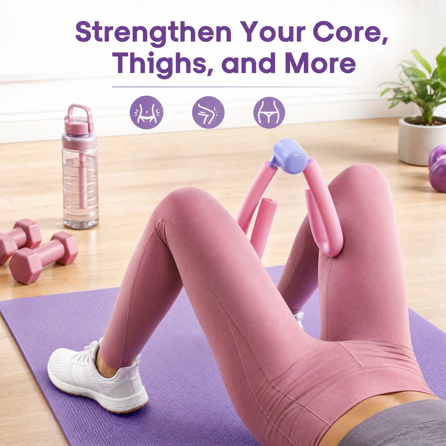 Leg Kegel Trainer – Fleece Material, Home Leg Muscle Training,