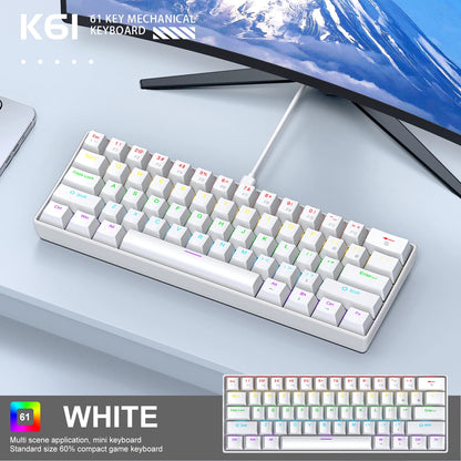 Mini Keyboard APAYADO K61 Mechanical Keyboard Wired,