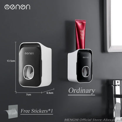 MENGNI Toothpaste Dispenser Wall-Mounted Bathroom Toothpaste