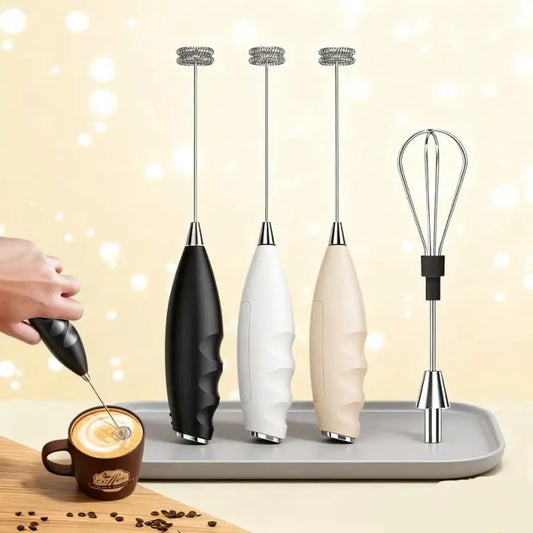 Wireless Electric Milk Frother Battery-Powered Handheld Foamer