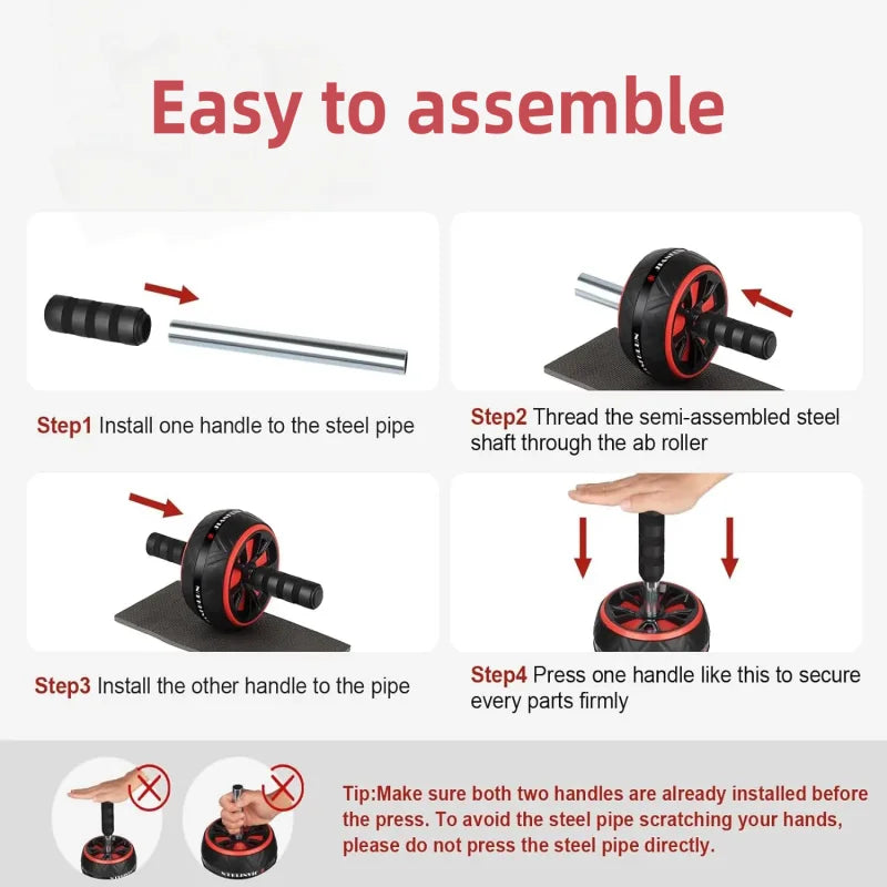Unisex Exercise and Fitness Abdominal Roller, Silent Core Exercise