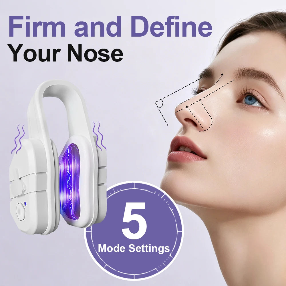 Newly Upgraded EMS Nose Shaper Sculpting Massager Clip Silicone