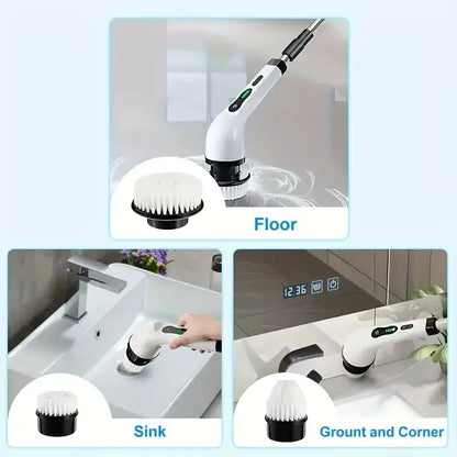 1 Set, Electric Cleaning Brush, Wireless Electric Rotating Scrubber