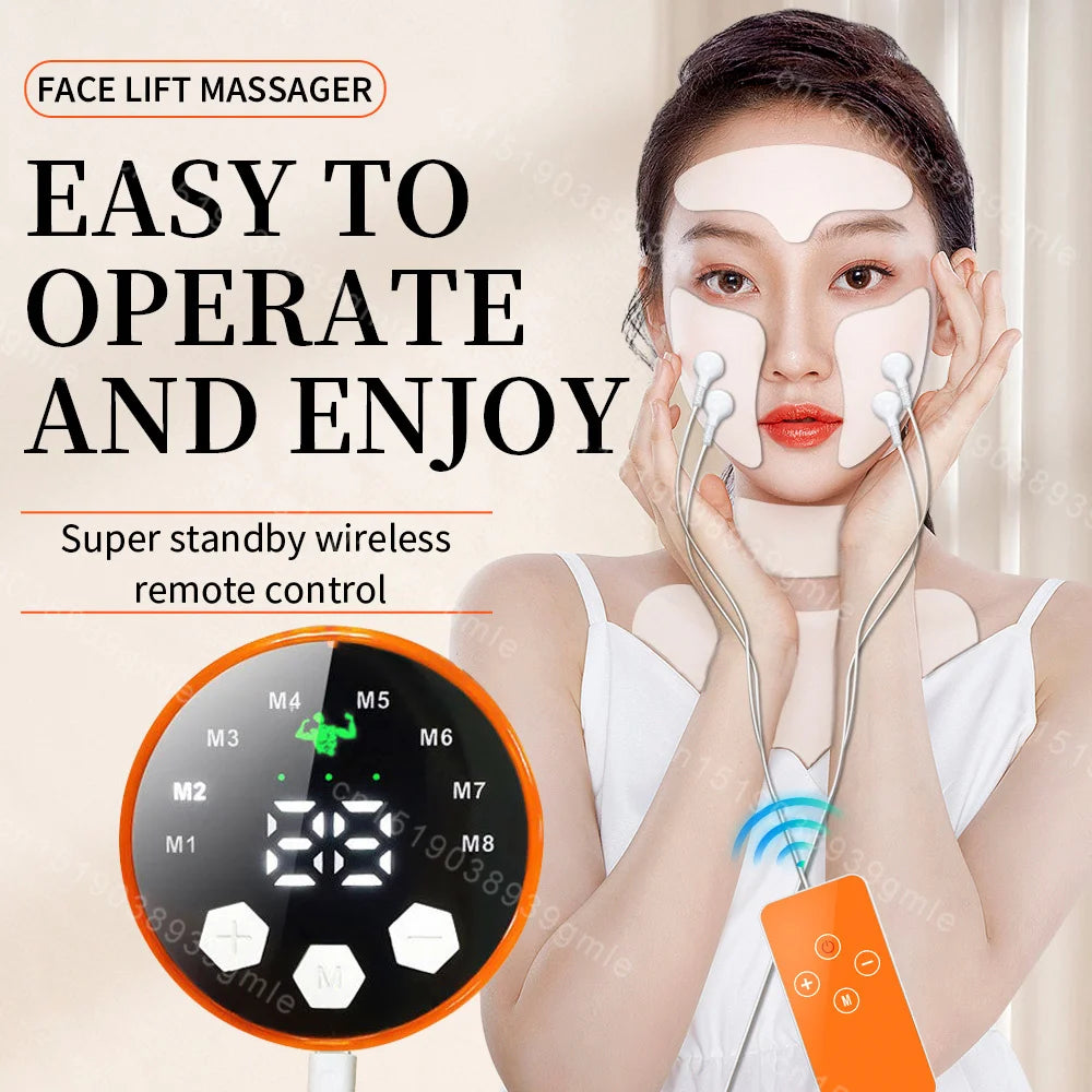 Ems Facial Lifting Massager Electric Muscle Stimulator Face Beauty