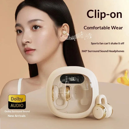 Open Clip Wireless Earbuds Anti Sound Leak Construction Immersive