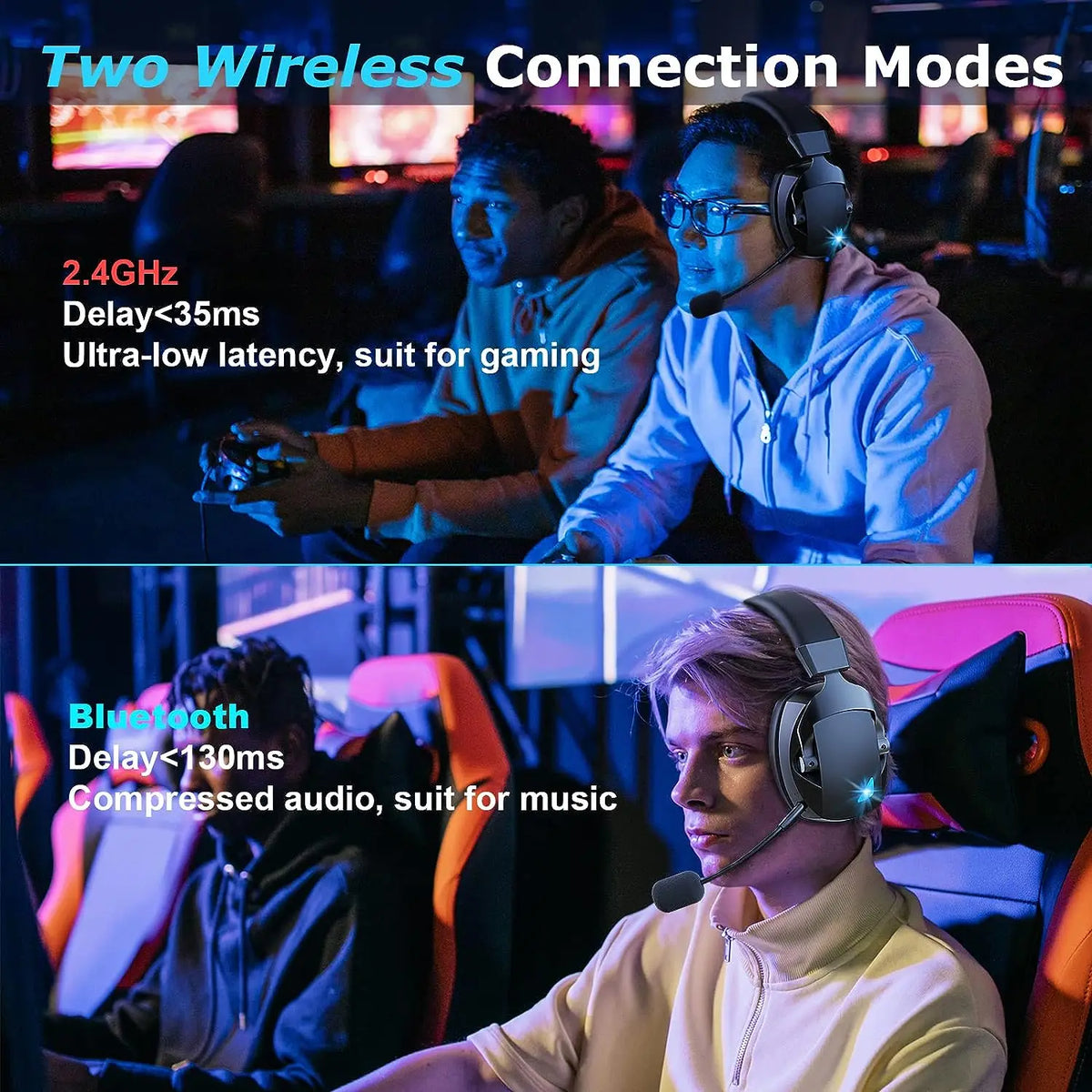 Gaming Headset with Detachable Noise Cancelling Microphone,
